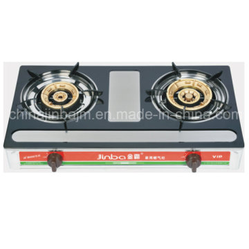 2 Burner Black Coated Staniless Steel Gas Stove