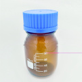 Blue Screw Cover Glass Reagent Bottle with Graduation