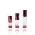 cosmetic red transparent plastic pump spray airless bottle