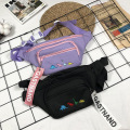 Solid Color Cartoon Embroidery Bags Handsome Pockets