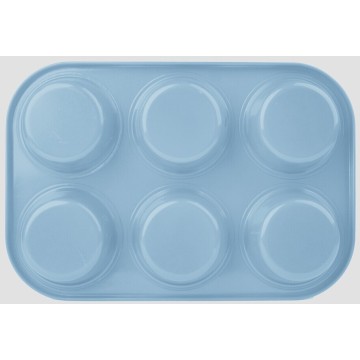 Colorful coating 6cups muffin pan