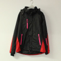 Black / Red Seam Taped impermeável acolchoado Polyester Pongee Jacket com para adultos