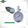 Bass Stem Mini Metal Dial Tire Gauge with chrome plating air release valve