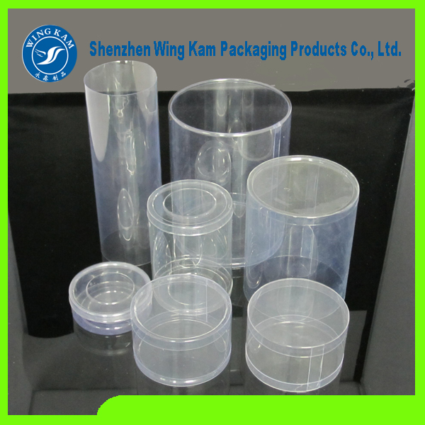 Clear round plastic cylinder tube packaging