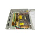 12v 10a boîte d&#39;alimentation cctv à 9 canaux