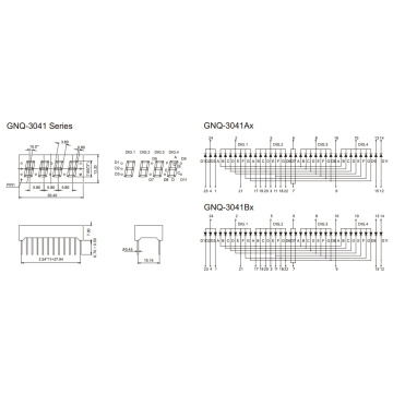 0.30 Zoll 4 Digit 7 Segmentanzeige (GNS-3041Ax-Bx)