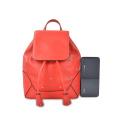 Fashion Genuine Leather Women Small Backpacks With Rivet