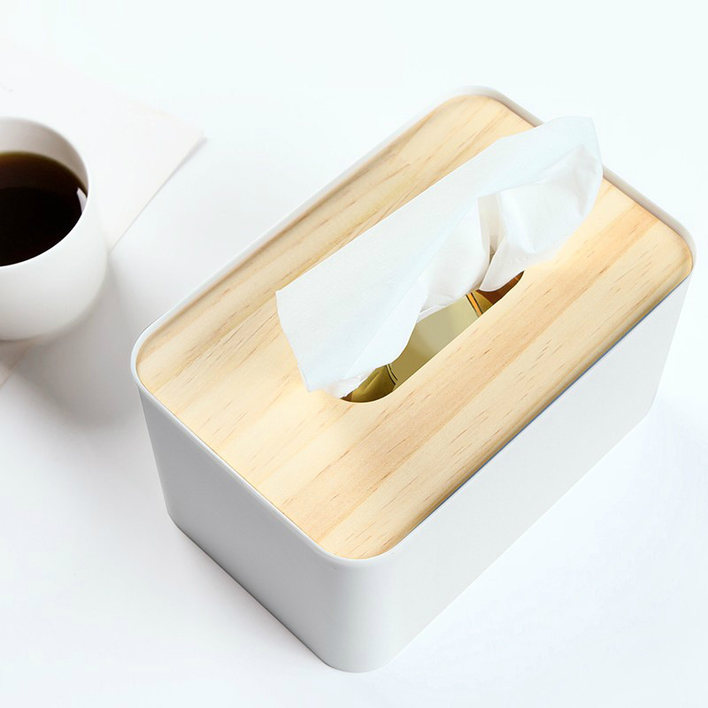 Multi Functional Toilet Paper Napkins Plastic European Wooden Box1 Jpg