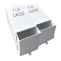 Sliding chipboard paper with ribbon cosmetic box