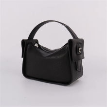 Элегантная черная кожаная сумка для макияжа для женщин