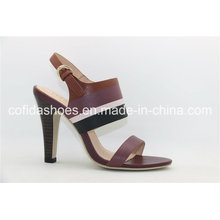 Elegante sapato aberto Toe Lady Sandal com design simples