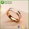 bague de fantaisie nouvelles femmes 18 k rose gold colle titane acier