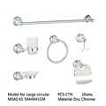 Zinc Chrome Bathroom Accessories Set Bath Accessories