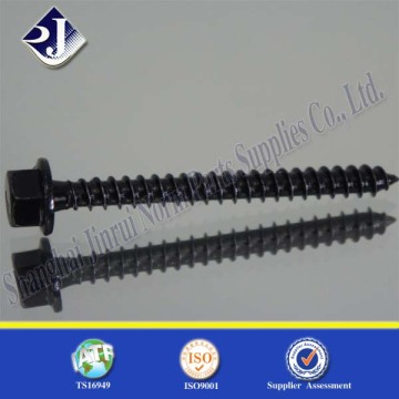 Black Zinc Plated Hex Head Flange Wood Screws