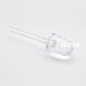 10mm LED Ampoule rouge LED avec une lentille transparente