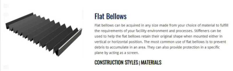 Flat Machine Bellows