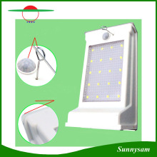 Éclairage extérieur 20 lampes solaires LED PIR corps humain détecteur de mouvement lampe murale imperméable à l&#39;eau Dim Light avec batterie remplaçable