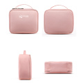 Portable Pu Leather Cosmetic Travel Pink Makeup Bags