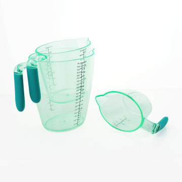 3PCS Nesting Stackable Plastic Measuring Cups With Spout