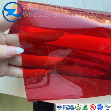 Film de PVC rouge translucide de haute qualité