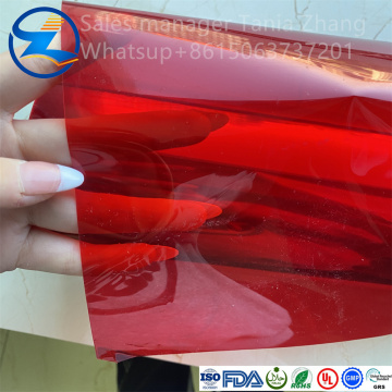 High quality customizable translucent red PVC film