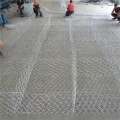 collapsible gabion mesh fence for flood control