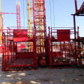 Ss100/100 1ton Double Cage Construction Material Hoist