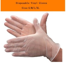 Guantes de vinilo consumibles médicos para examen