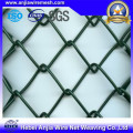 Galvanizado / PVC Revestido Chain Link Fence, Cerca De Madeira