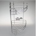 Stainless steel 2 layers storage metal wire rack  Wall Mounted Bathroom Kitchen Storage Shower Corner Shelf