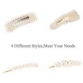 LADES 4 Pack Pearl Hair Clip Hair Accessories