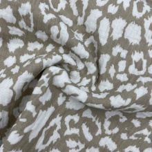 Patrón de estampado de leopardo amigable para la piel 100% de tela de algodón