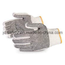 Puntos de cadena guante de PVC Palma y dorso (S5600)