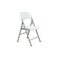 Silla plegable de resina blanca, paquete de 4