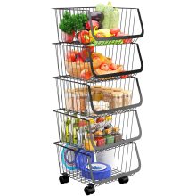 Multifunktional 5 -Tier -Stroage -Korb Rolling Cart