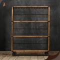 Vintage Industrial Bookshelf Wooden Stroage Furniture