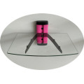 DVD Glass Support/Pink Tube with Clear Glass