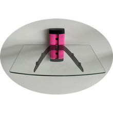 Support de verre DVD / tube rose avec verre transparent