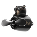 Car Air Freshener Bear Pilot Rotating Propeller Diffuser