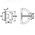 Wall to Glass Self-Closing Shower Hinge with High Quality (CR-Y01)