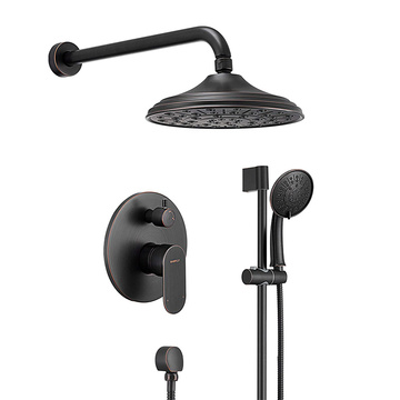 Système de robinet de douche noir mat en bronze Matte Black Black