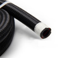 AN8 Nylon braided oil cooler rubber pipe black