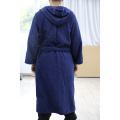 Microfiber hooded bathrobe towel for man