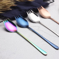 Colorful salad fork titanium stainless steel spork