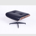 Gemütliche Eames Lounge Stuhl in Top -Getreideleder