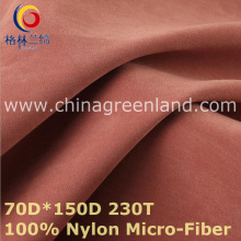 100% nylon tecido de micro-fibra para revestimento de inverno têxtil (GLLML428)