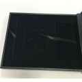 Caja de caja de cuero de fibra de carbono negro para regalo