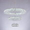 led crystal ring pendant light