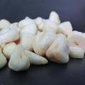 Nice white vacuum fried peeled garlic clove