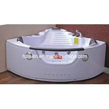 Weiße Acryl Sanitäre Whirlpool Massage Badewanne (OL-003)